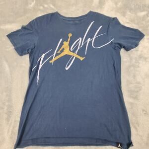 Air Jordan Brand Flight Basketball Navy T-Shirt‎ Mens's Size Small Authentic